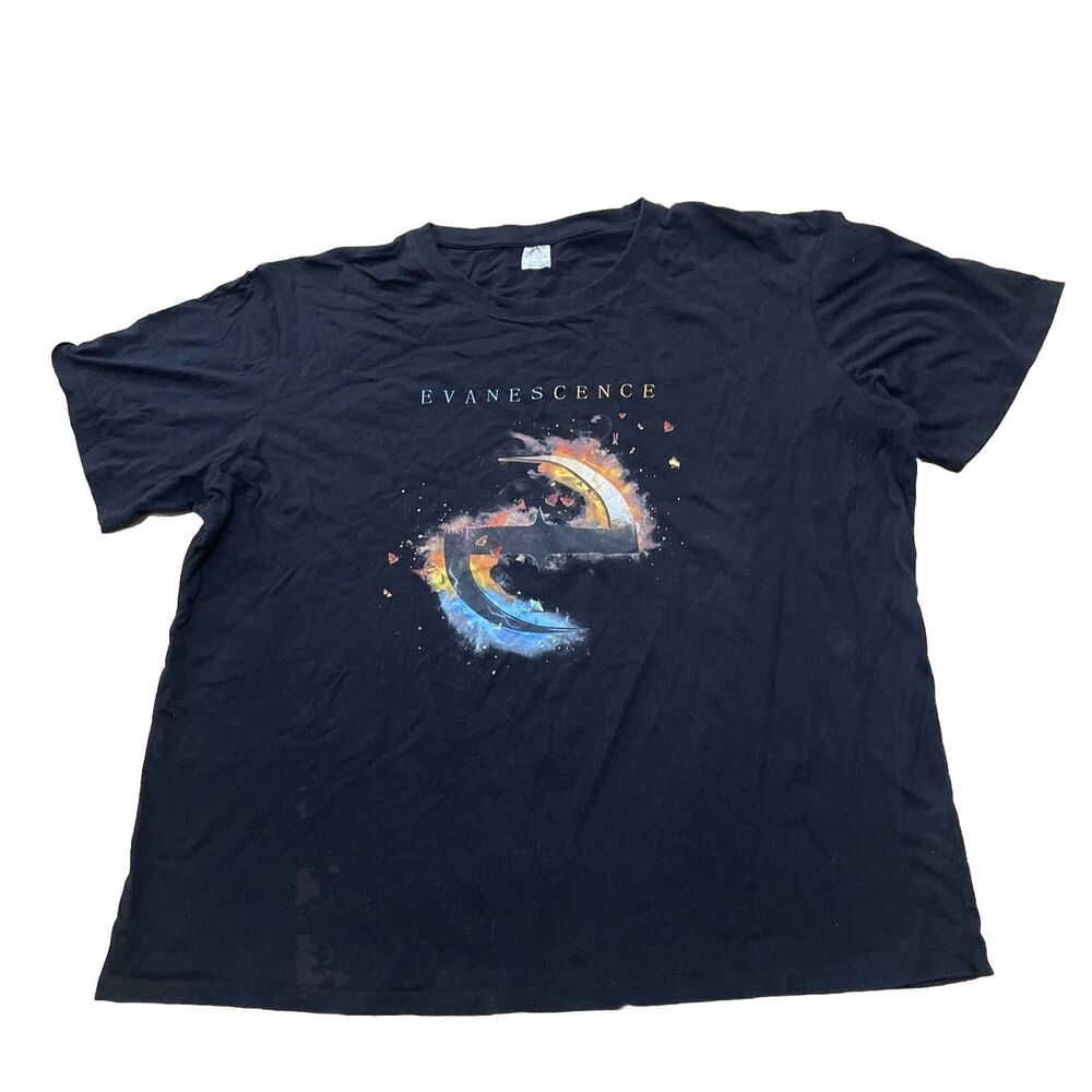 Evanescence Shirt Music Graphic Tee Adult 5XL Black Y2k Alternative Indie Rock